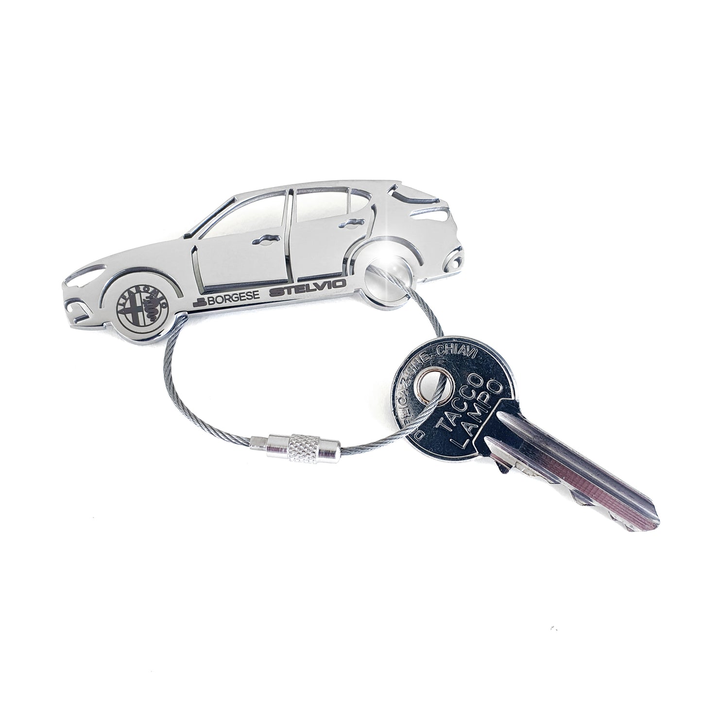 Generico 1 pz Portachiavi Porta Chiavi con Biscione Tricolore Compatibile per Alfa Romeo 147 156 159 Giulietta Mito GT Giulia Stelvio Spider 4C in Metallo Massiccio Generico 1 pz Portachiavi Porta Chiavi con Biscione Tricolore Compatibile per Alfa Romeo 147 156 159 Giulietta Mito GT Giulia Stelvio Spider 4C in Metallo Massiccio