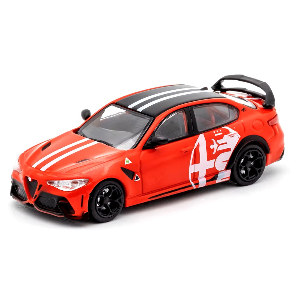 Alfa Romeo Giulia GTAm rossa con strisce bianche - DCT Die Cast Team - Scala 1/64