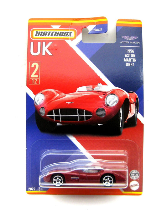 Aston Martin DBR1 1956 Red UK Series - Caja de cerillas - Escala 1/64 Aprox.