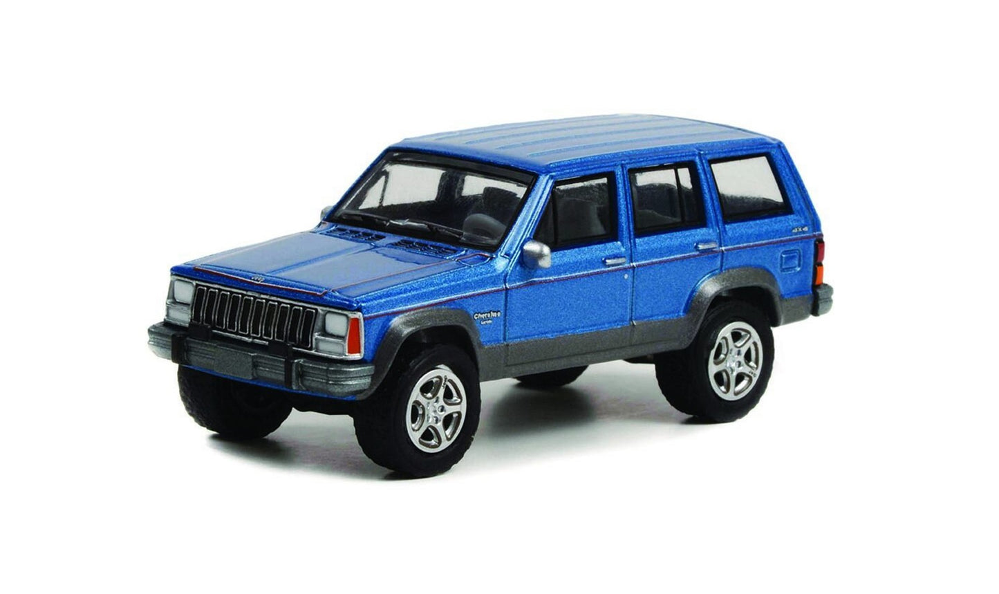 1991 Jeep Cherokee Blue (Jeep 80th Anniversary) - Greenlight - Scala 1/64