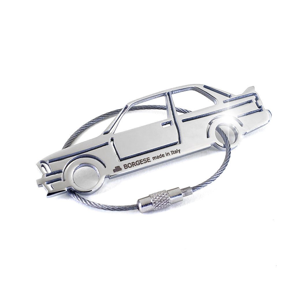 BMW M3 keychain (1985) Polished Stainless Steel Keychain cod. S80B110