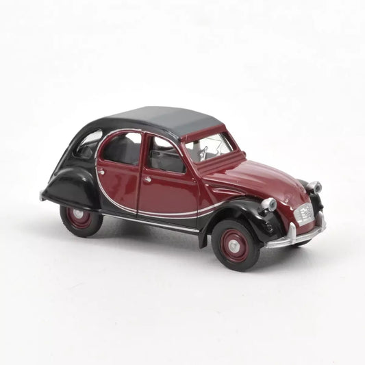 Citroen 2CV Charleston 1982 Rojo y Negro - Norev - Escala 1/64 Aprox