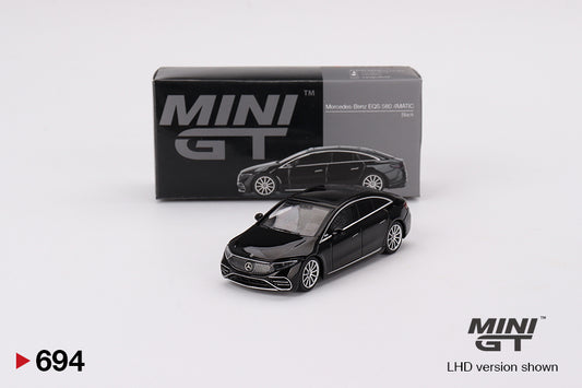 Mercedes-Benz EQS 580 4MATIC Black  - Mini GT - Scala 1/64 MGT00694