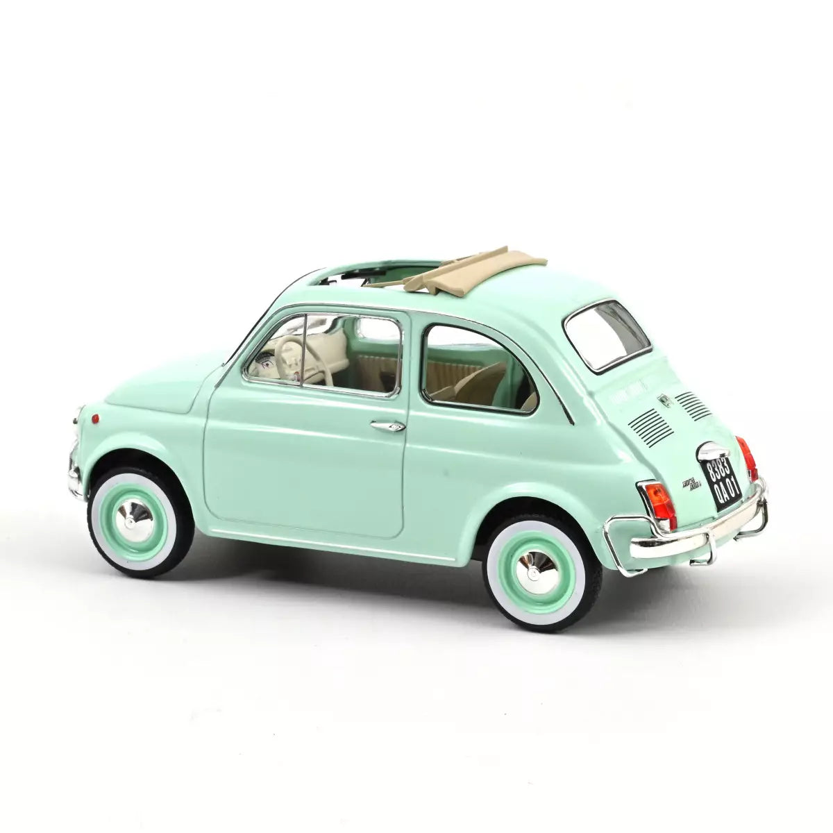 Fiat 500 L 1968 Pastel Blue Special birth pack - Norev - Scala 1/18