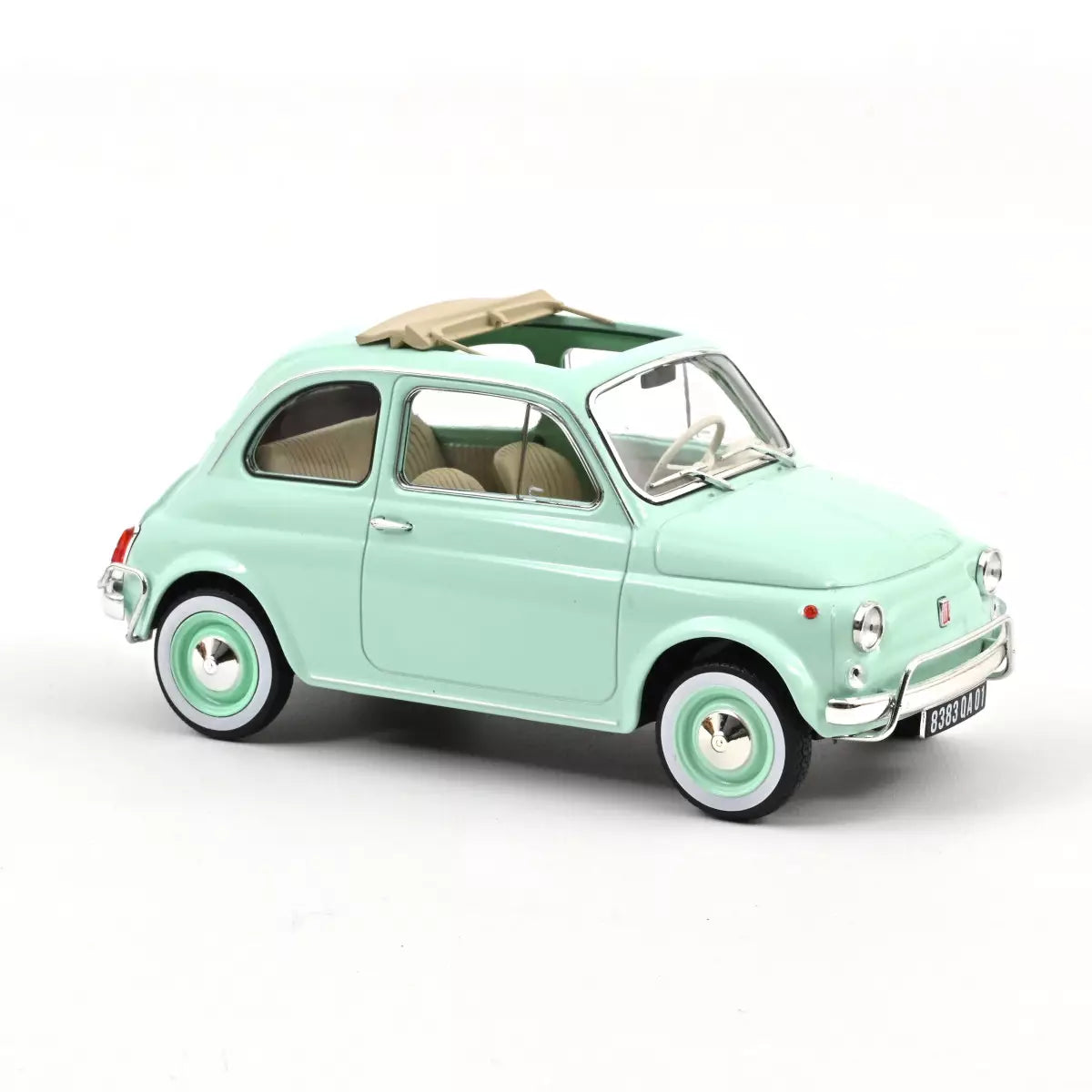 Fiat 500 L 1968 Pastel Blue Special birth pack - Norev - Scala 1/18