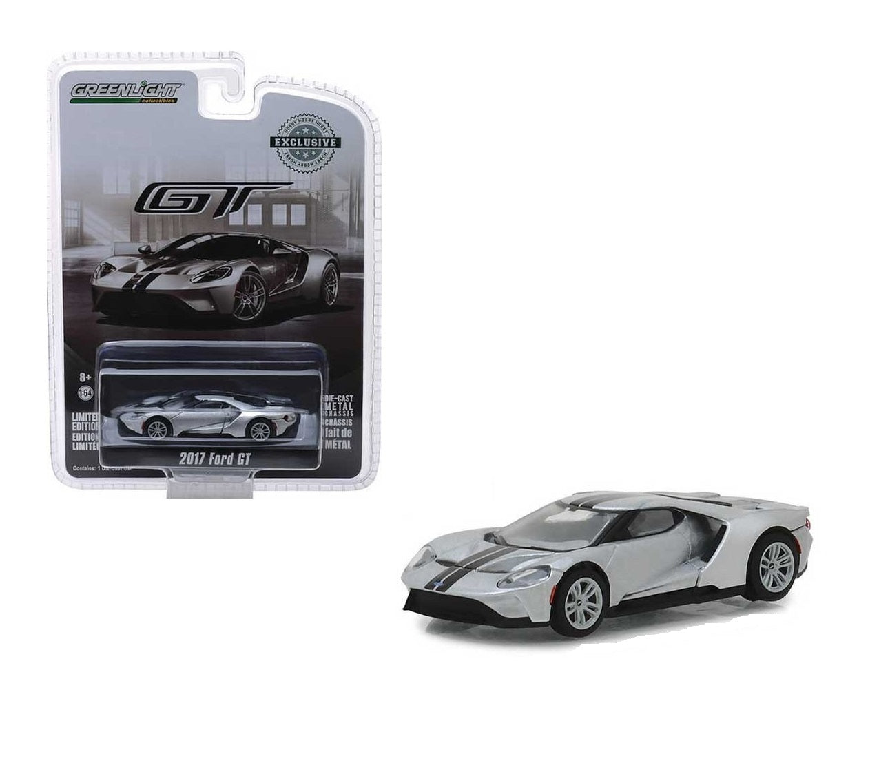 2017 Ford GT Silver Series Hobby Exclusive - Greenlight - Scala 1/64