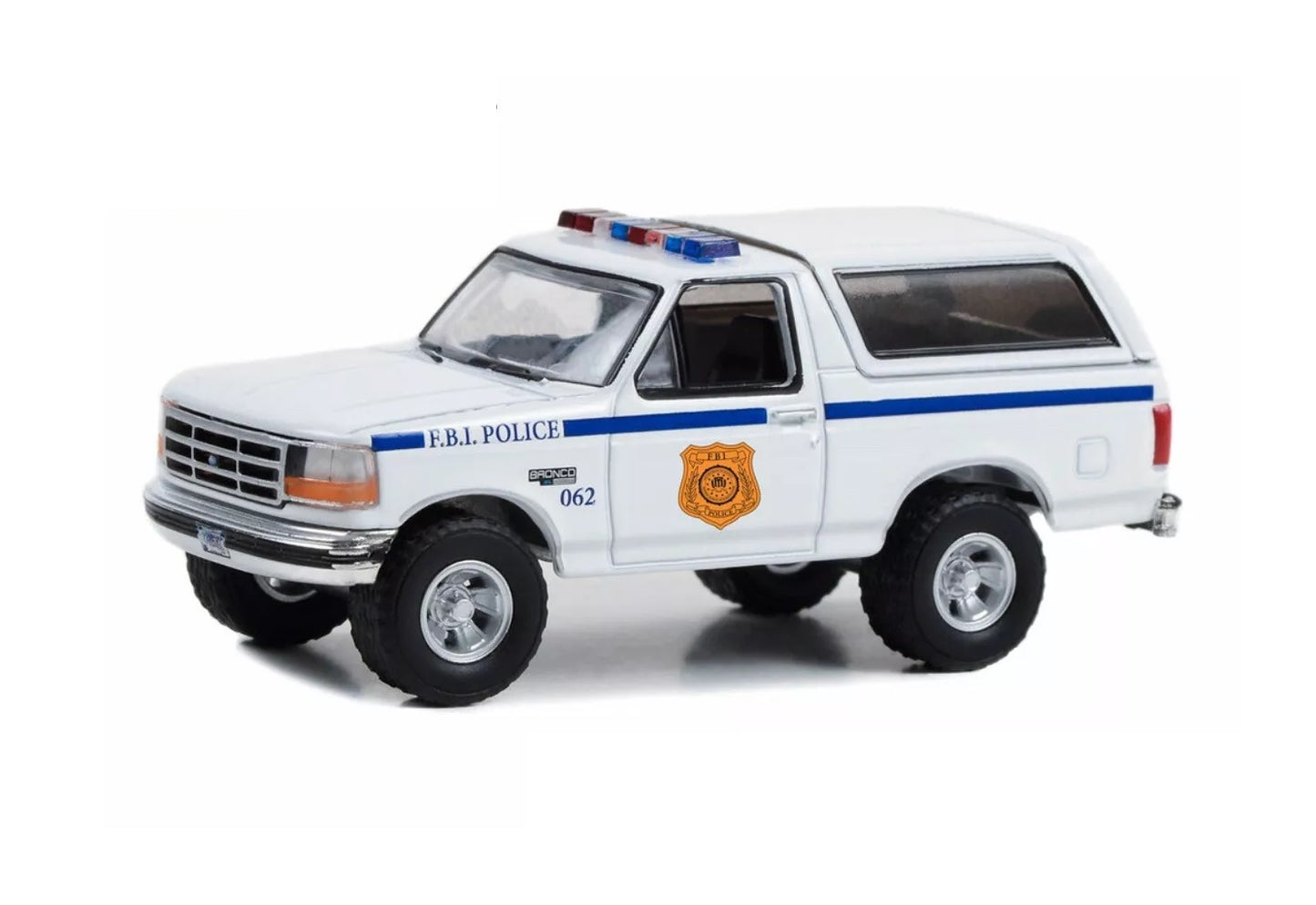 1996 Ford Bronco XL FBI Police Washington D.C. Hot Pursuit - Greenlight - Scala 1/64