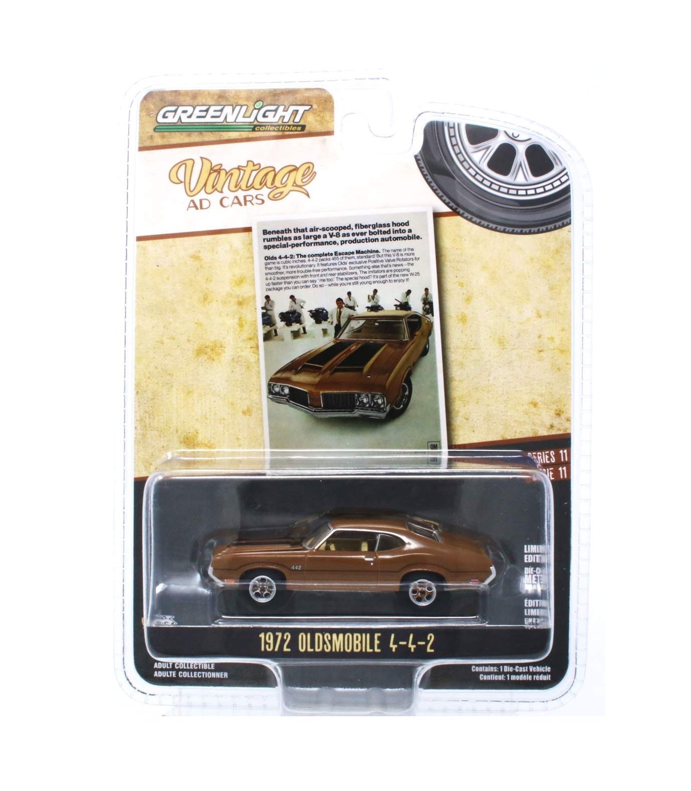 1972 Oldsmobile 4-4-2 - The Complete Escape Machine Vintage AD Cars - Greenlight - Scala 1/64