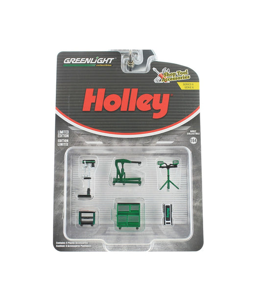 Holley - Auto Body Shop Accessori Officina Green Color - Greenlight - Scala 1/64