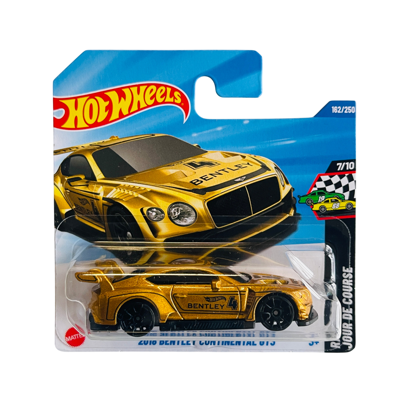 2018 Bentley Continental GT3 (Gold) - HW Race Day Jour De Course 7/10 - Hot Wheels - Scala 1/64 Circa