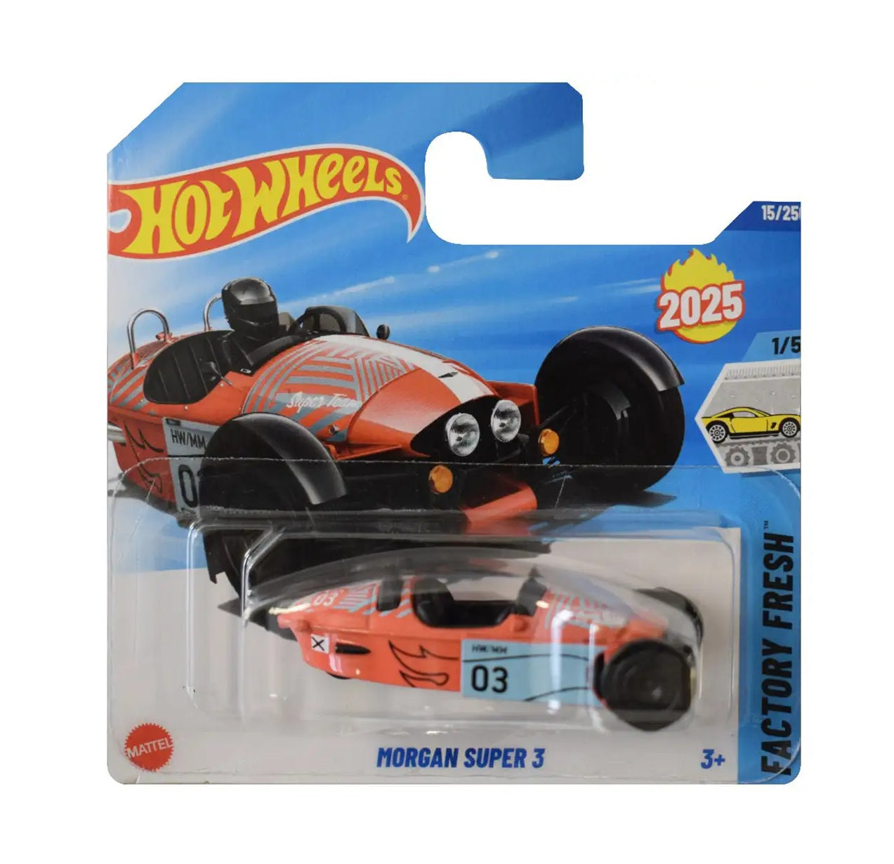 Morgan Super 3 Orange 2025 - Hot Wheels - HW Factory Fresh 1/5 - Scala 1/64 Circa