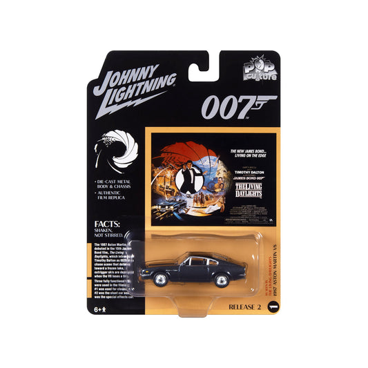 1987 Aston Martin V8 Dark Gray Met. James Bond 007 - Johnny Lightning - Scala 1/64