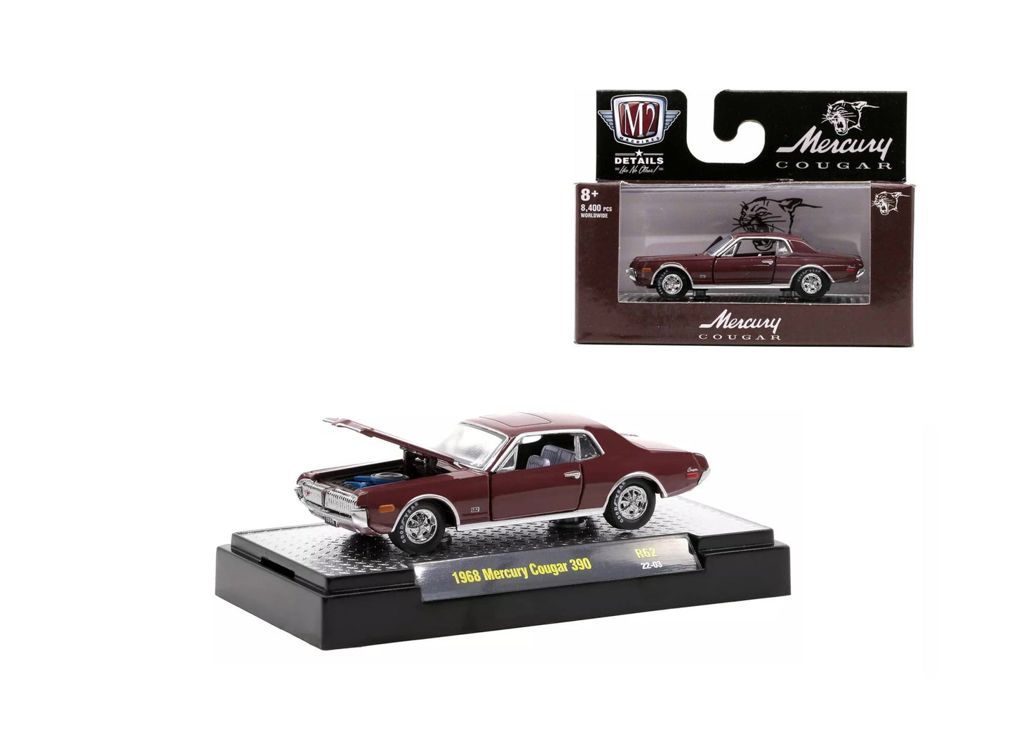 1968 Mercury Cougar 390 Brown - M2 Machines - Scala 1/64