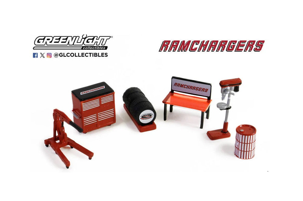 Ramchargers - Auto Body Shop Accessori Officina - Greenlight - Scala 1/64