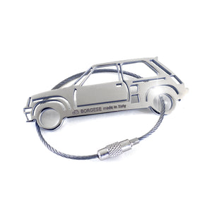Porte-clés Renault 5 Turbo en acier inoxydable poli Cod. S80B128