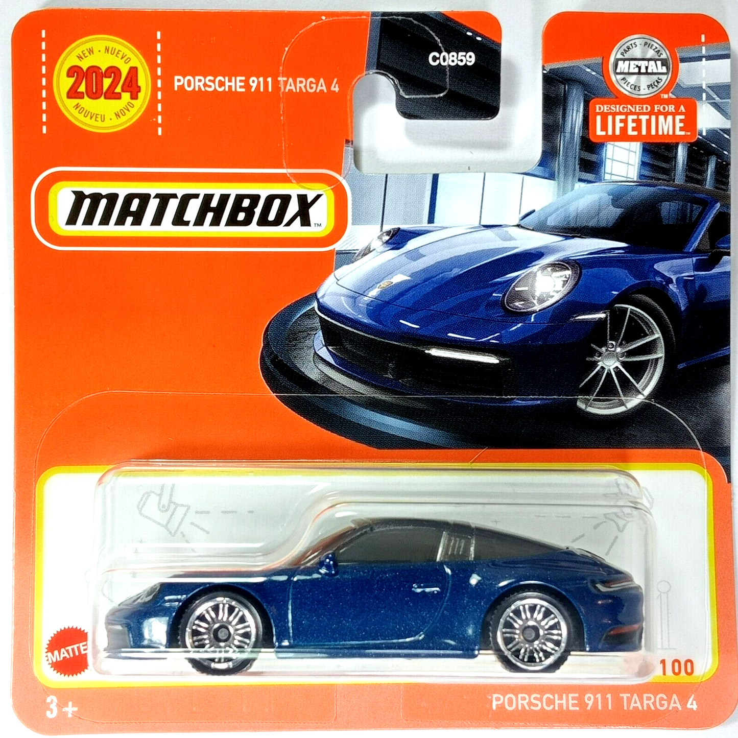 Porsche 911 Targa 4 Blue #60 - Matchbox - Scala 1/64 Circa