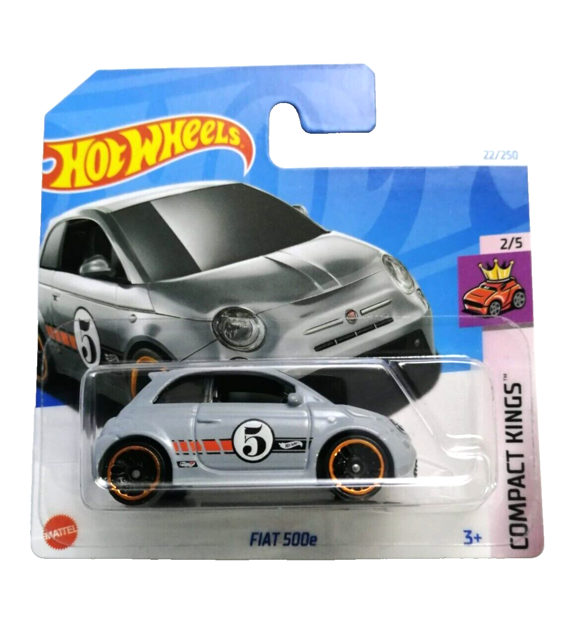 Fiat 500e Gris - Hot Wheels - Escala 1/64 Aprox