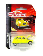 Laden Sie das Bild in den Galerie-Viewer, Citroen 2CV Serie Vintage Yellow - Majorette - Scala 1/64 Circa
