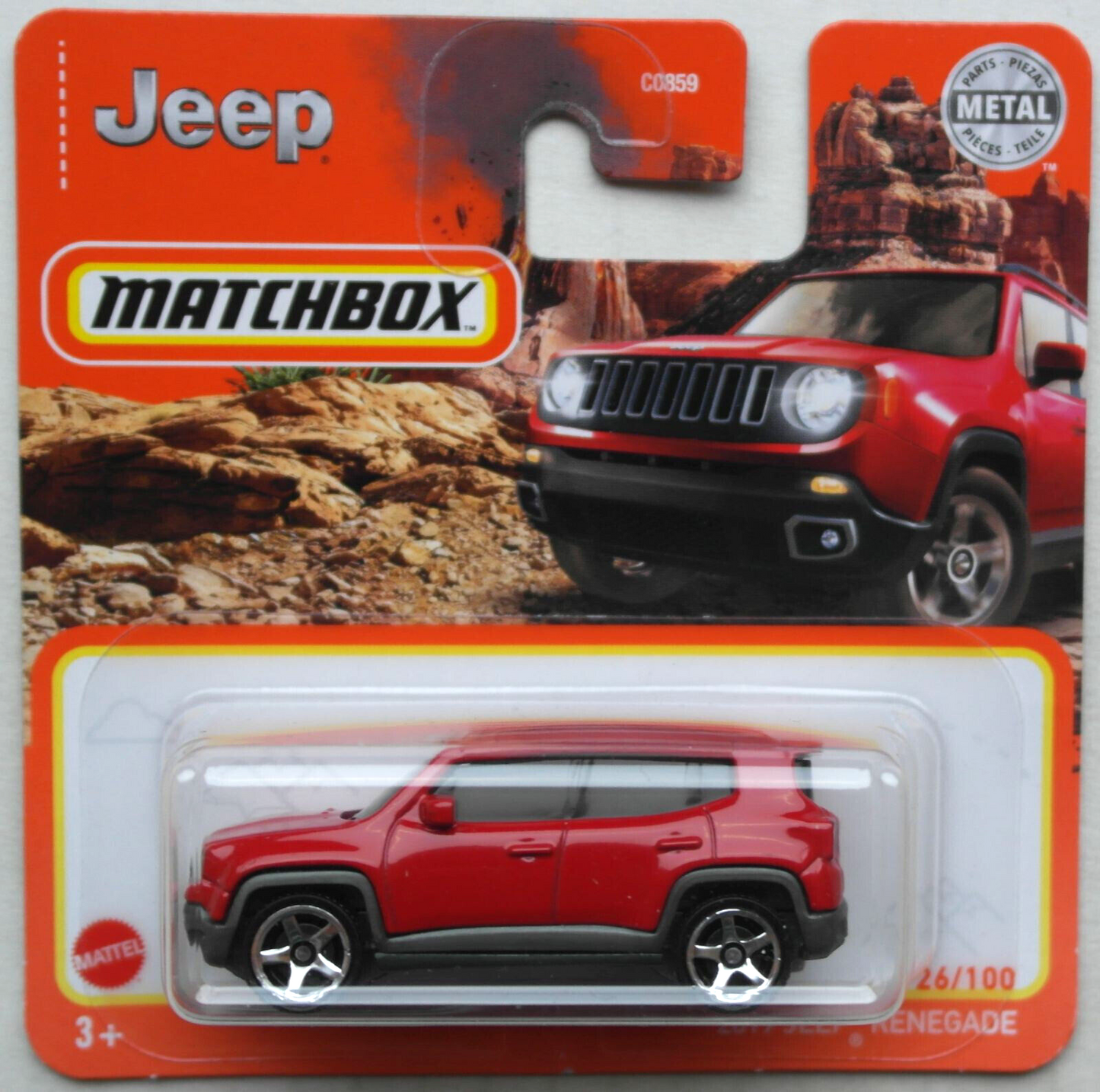 Jeep Renegade Red #26 - Matchbox - Scala 1/64 Circa