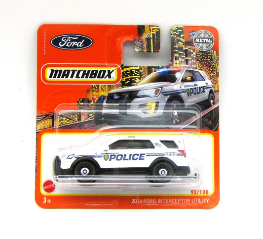 Ford Interceptor Utility 2016 Police #92 - Matchbox - Scala 1/64 Circa