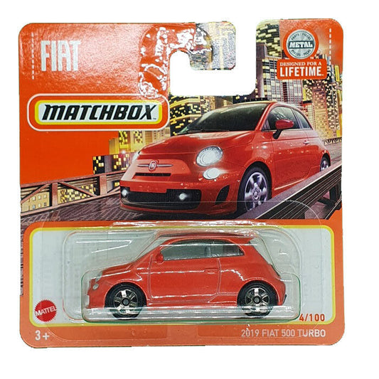 Fiat 500 Turbo Orange #4 - Matchbox - Scala 1/64 Circa