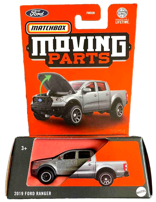 Ford Ranger 2019 Silver - Matchbox Moving Parts - Scala 1/64 Circa