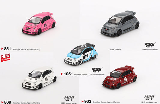 SET ABARTH 5 Modelli - Mini GT - Scala 1/64