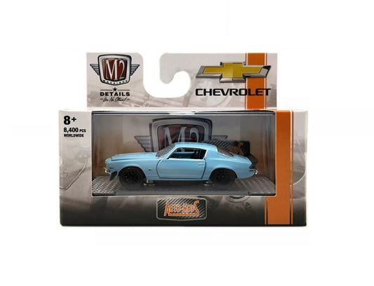 Chevrolet Camaro SS 396 1971 Azul - Máquinas M2 - Escala 1/64