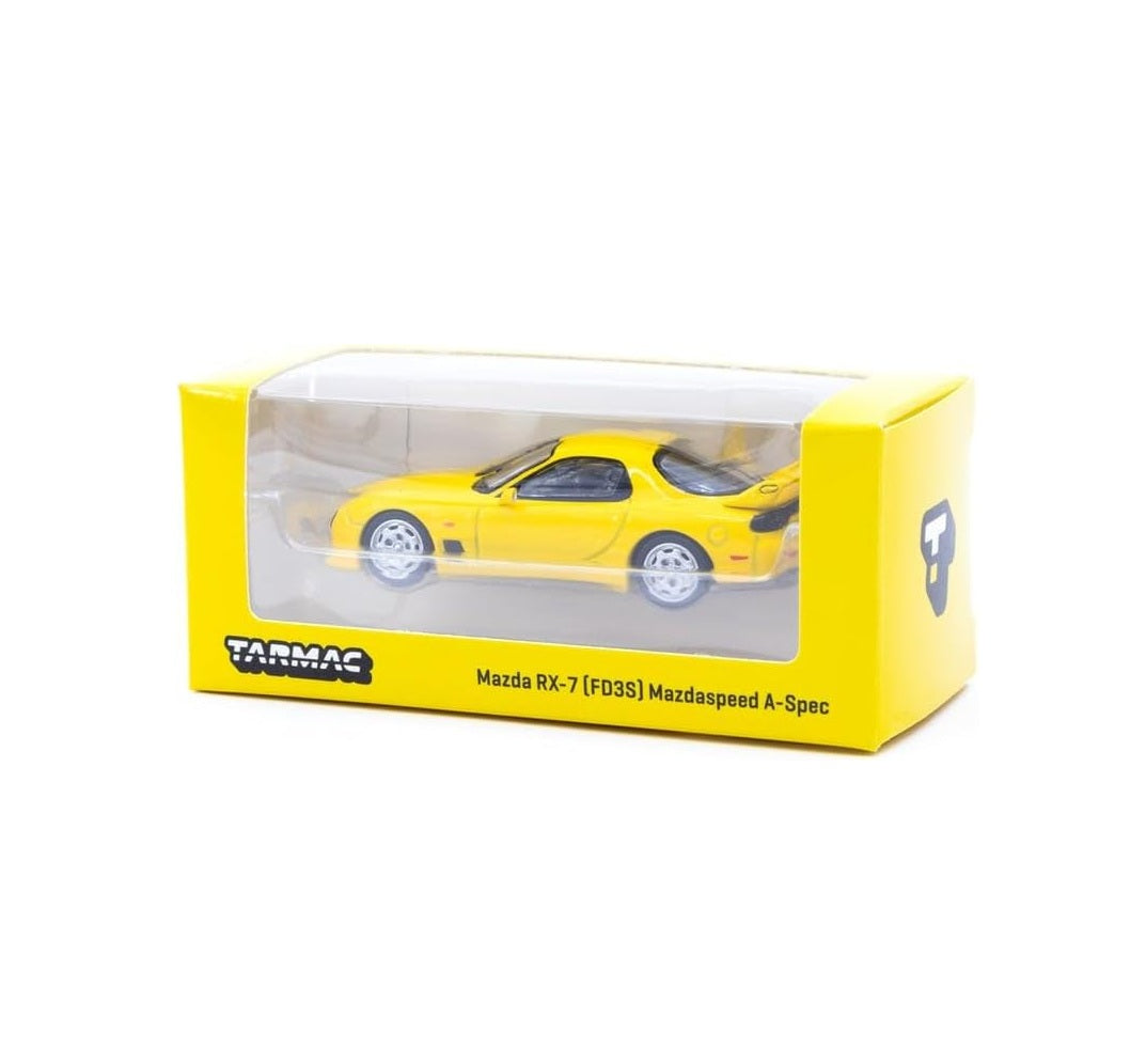 Mazda RX-7 (FD3S) Mazdaspeed A-Spec Yellow - Tarmac Works HOBBY64 - Scala 1/64 T64G-012-YL