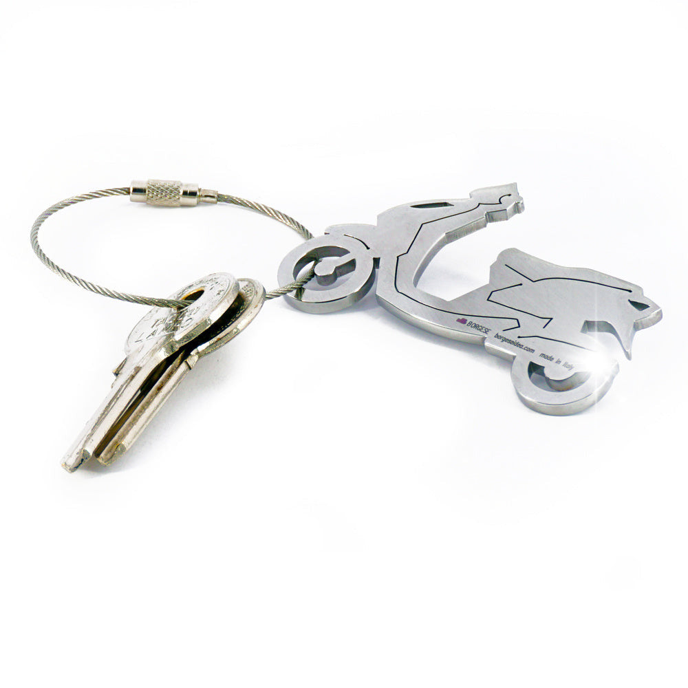 Portachiavi City Scooter Keychain Borgeseidea Acciaio Inox Lucido 01