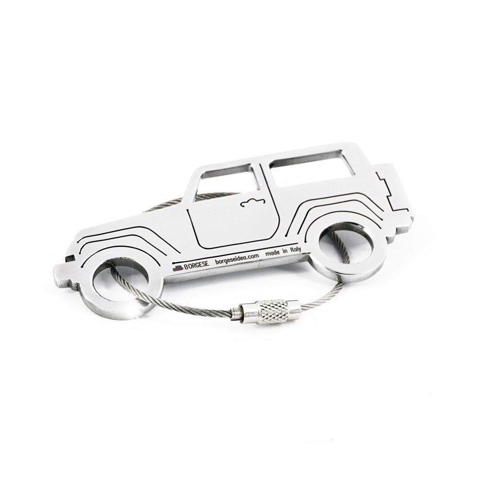 JEEP Wrangler nero logo di alluminio del metallo Valet separare anello  portachiavi Fob : : Auto e Moto