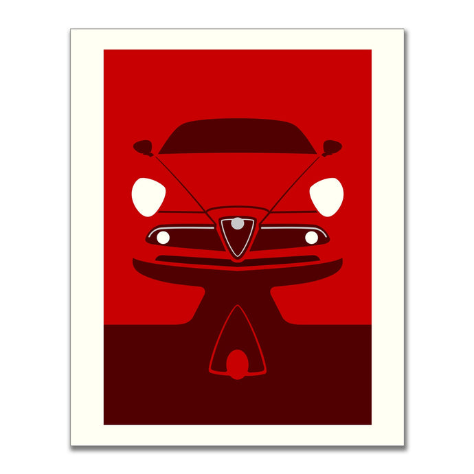 Alfa Romeo 8C stampa misura 50x70 disegnata da Leonardo Borgese