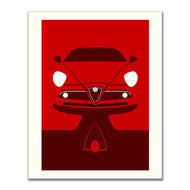 Alfa Romeo 8C stampa misura 50x70 disegnata da Leonardo Borgese