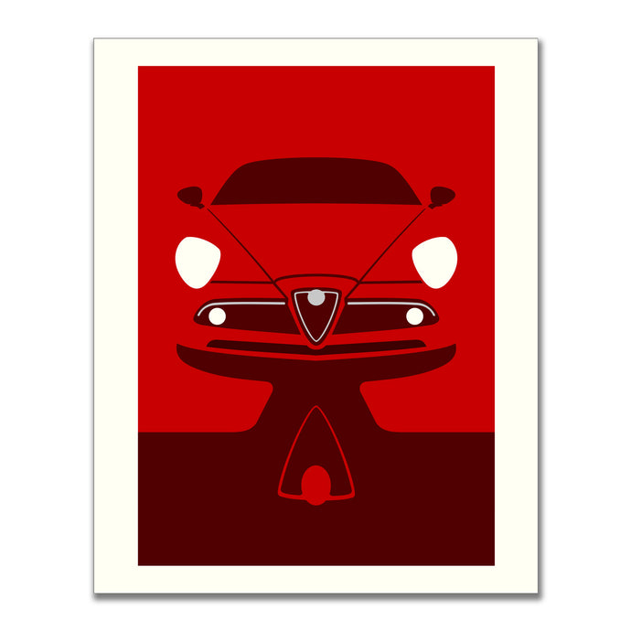 Alfa Romeo 8C stampa misura 50x40 disegnata da Leonardo Borgese