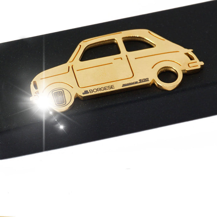 Fiat 500 (1957) - Portachiavi con doratura in oro 24K finitura lucida foto 1
