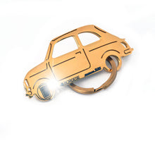 Charger l&#39;image dans la galerie, Fiat 500 (1957) - Portachiavi con doratura in oro 24K finitura lucida foto 2
