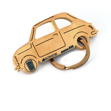Carica l&#39;immagine nel visualizzatore di Gallery, Fiat 500 (1957) - Portachiavi con doratura in oro 24K finitura satinata foto 3

