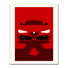 Charger l&#39;image dans la galerie, Alfa Romeo Giulia GTAm stampa misura 50x70 disegnata da Leonardo Borgese
